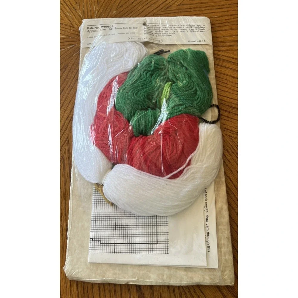 Bernat Christmas Stocking Kit Knit Knitted 1980s Rocking Horse NEW Vintage
